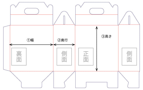 手提げ箱 展開A3